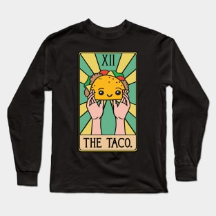 The Taco Tarot Card Funny Long Sleeve T-Shirt